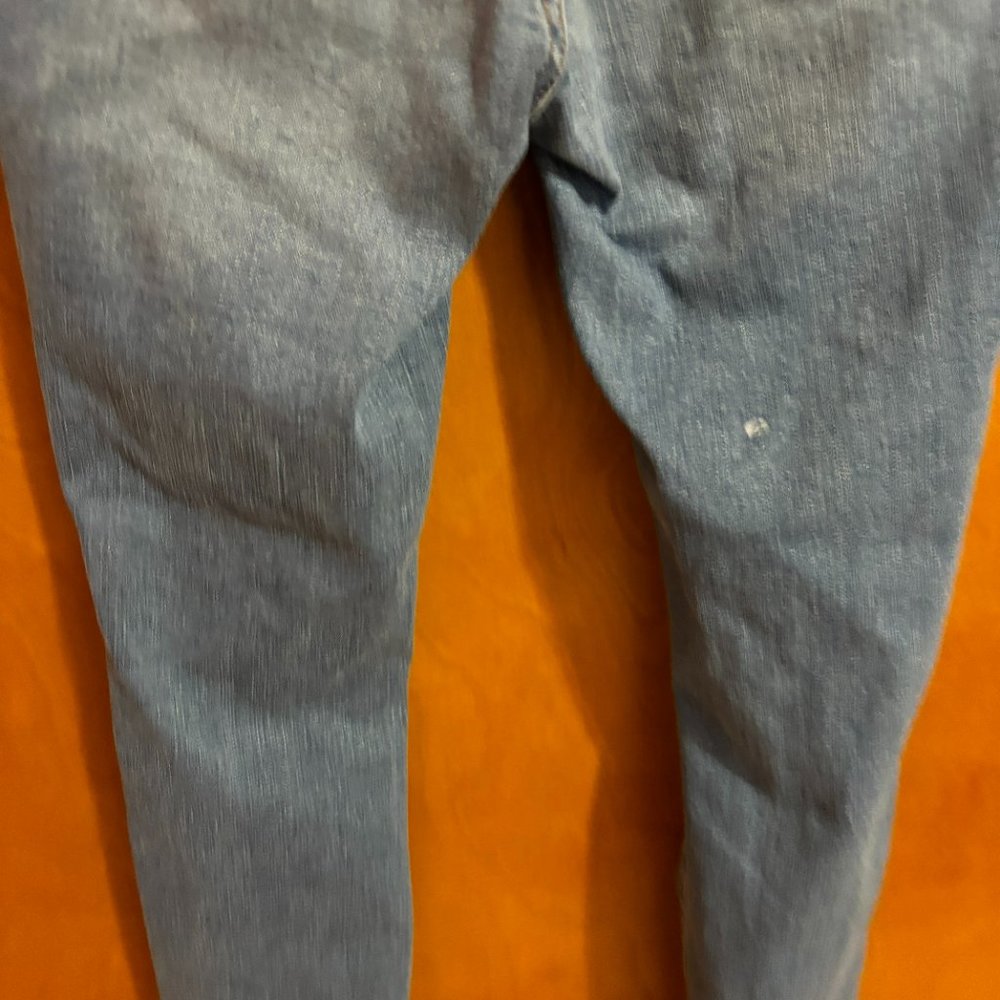 Aeropostale Super High Rise Jegging Distressed 6 Short Medium Wash Denim Legging - Picture 13 of 16